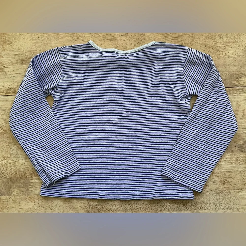 Ralph Lauren Girls’ Sz 6‎ Purple/Black Striped Long Sleeve Cotton Shirt